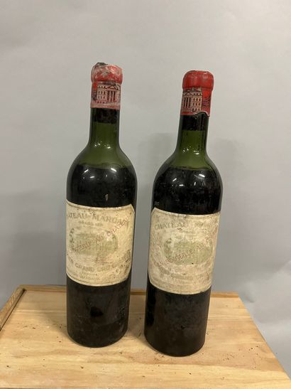 2 bottles Château MARGAUX, 1° cru Margaux...