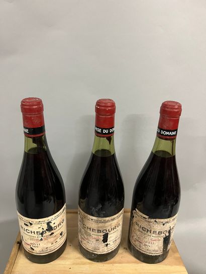 3 bottles RICHEBOURG, DRC 1971 (ea, TLB)