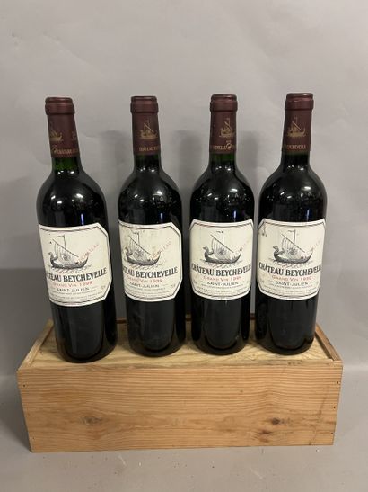 4 bottles Château BEYCHEVELLE, 4° cru Saint-Julien...