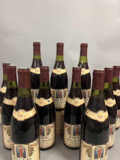 11 bouteilles SAINT-AUBIN A. Langoureau 1985...