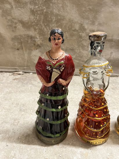 3 BRANDY Nogueras Comas bottles (bullfighter...