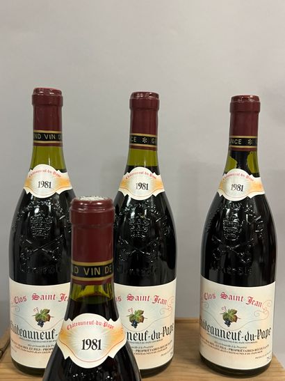 4 bottles CHATEAUNEUF-DU-PAPE Clos Saint-Jean...