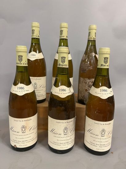 6 bottles MACON CLESSE, René Michel 1986...