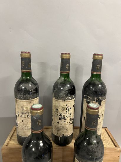 5 bottles Château TALBOT, 4° cru Saint-Julien...