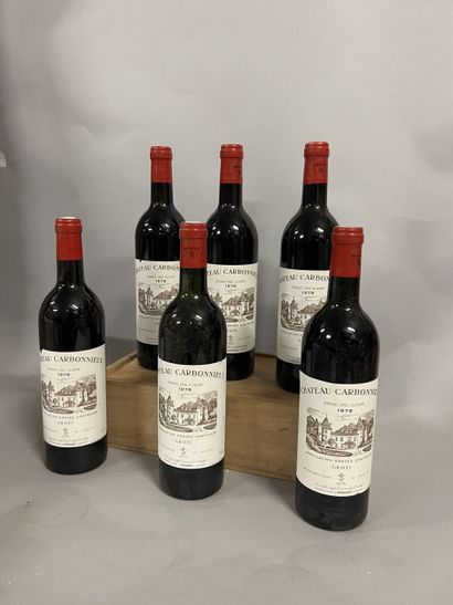 6 bottles Château CARBONNIEUX, Pessac-Léognan...