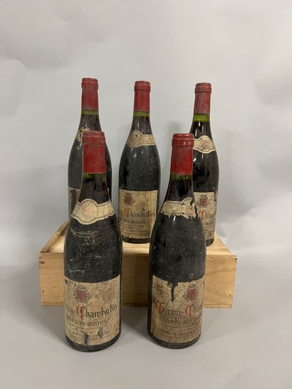 5 bouteilles GEVREY-CHAMBERTIN 