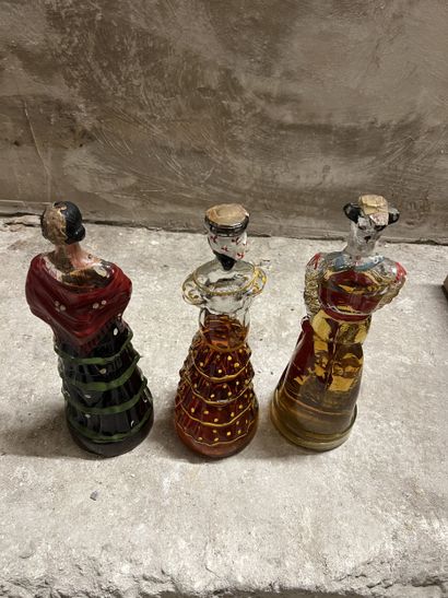 3 BRANDY Nogueras Comas bottles (bullfighter...
