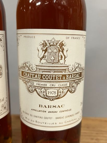 2 bottles Château COUTET, 1° cru Barsac 1978...