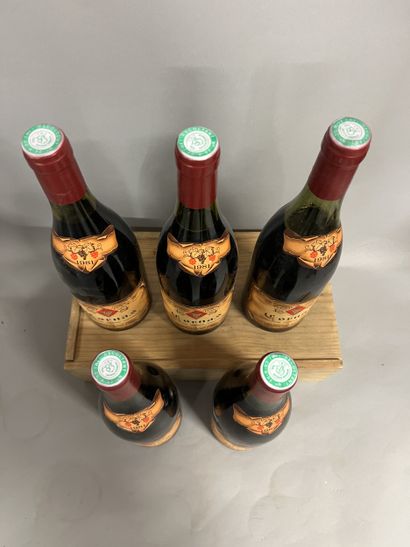 5 bottles CORNAS A. Fumat 1981 (1 LB, 1 of...