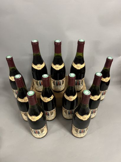 11 bouteilles SAINT-AUBIN A. Langoureau 1985...