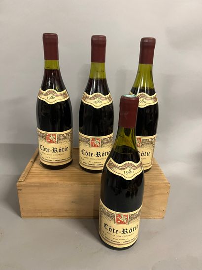 4 bottles COTE-ROTIE, P. Barge 1980 (1 TLB,...