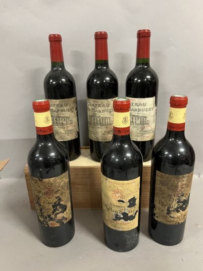 6 bottles SAINT-ESTEPHE DIVERS, (3 Ch. Haut-Marbuzet...