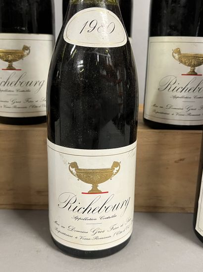 6 bottles RICHEBOURG, Gros F&S 1980 (2 TLB,...