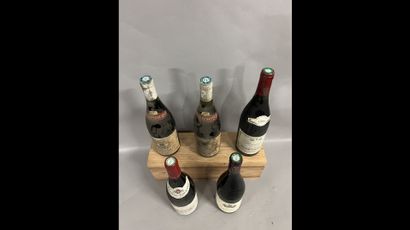 5 bouteilles POMMARD (Patriarche 1973, Bouchard...