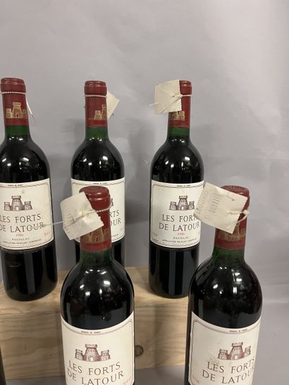 6 bottles LES FORTS DE LATOUR, Pauillac 1986...