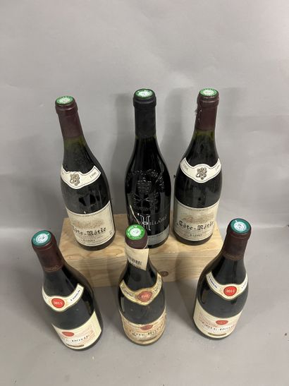 5 bouteilles COTE-ROTIE, ( 2 Guigal 2011:...