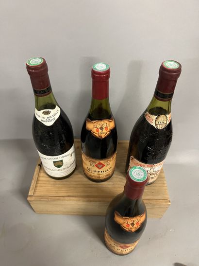 4 bouteilles RHONE (2 Cornas 81 A. Fumat,...