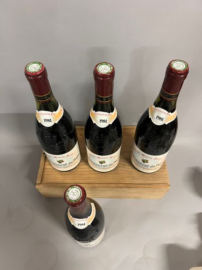 4 bottles CHATEAUNEUF-DU-PAPE Clos Saint-Jean...