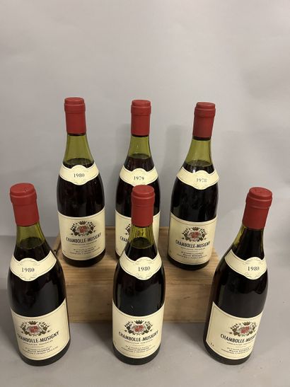 6 bottles CHAMBOLLE-MUSIGNY M. Régnier 1980...