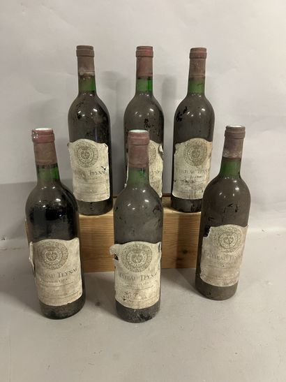 6 bottles Château TEYNAC, Saint-Julien 1976...