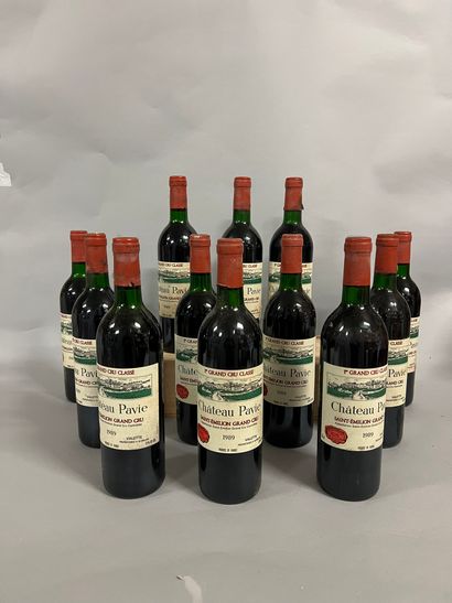 12 bottles Château PAVIE, 1° Grand Cru St-Emilion...