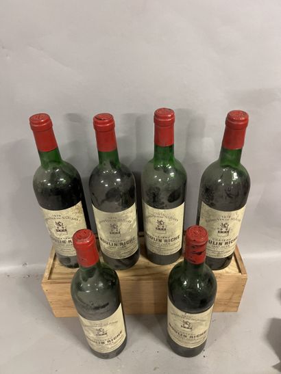 6 bottles Château MOULIN RICHE, Saint-Julien...