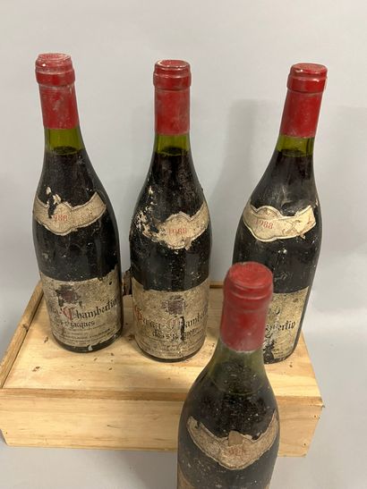 4 bouteilles GEVREY-CHAMBERTIN 