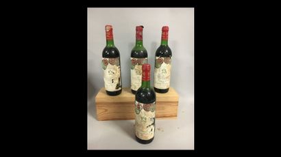 4 bottles Château MOUTON-ROTHSCHILD, 1° cru...