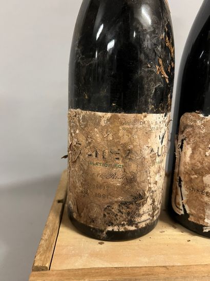 3 bouteilles ECHEZEAUX, DRC 1991 (ea, très...