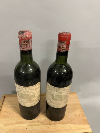 2 bottles Château MARGAUX, 1° cru Margaux...