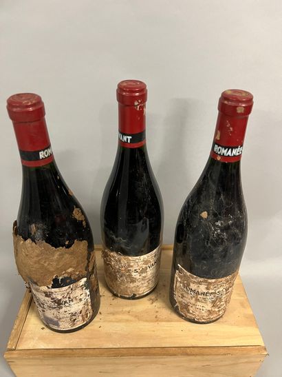 3 bouteilles ROMANEE SAINT-VIVANT, DRC 1991...