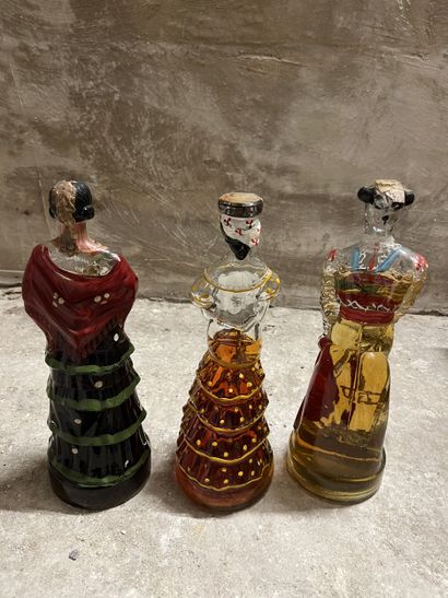3 BRANDY Nogueras Comas bottles (bullfighter...