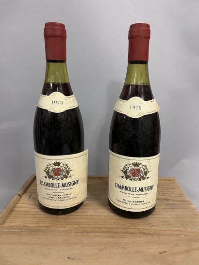 2 bottles CHAMBOLLE-MUSIGNY M. Régnier 1978...