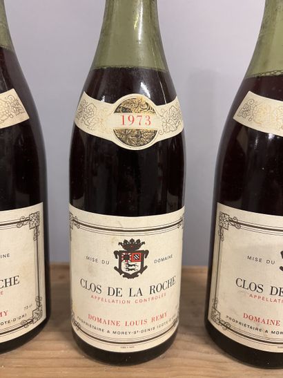 3 bottles CLOS DE LA ROCHE, L. Rémy 1973...