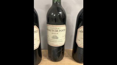 3 bottles LES HAUTS DE PONTET, Pauillac 1989...