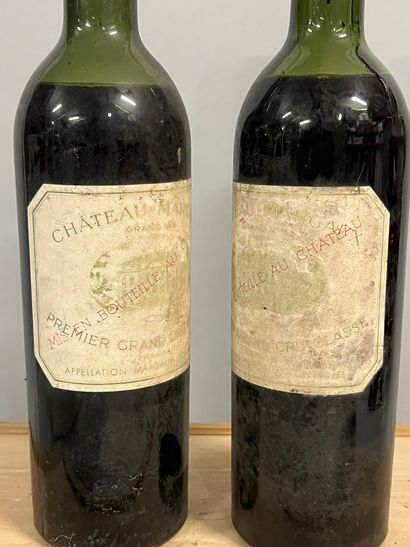 2 bottles Château MARGAUX, 1° cru Margaux...