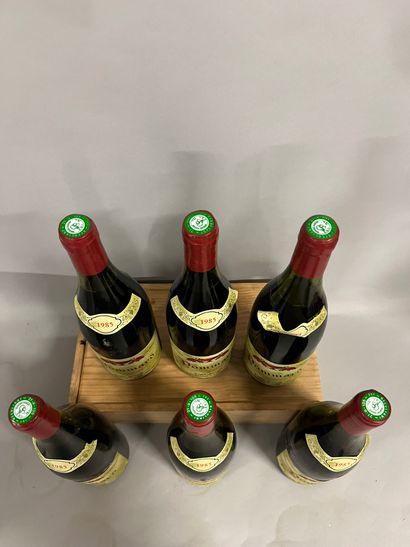 6 bouteilles POMMARD R. Billard 1985 (1 TLB,...