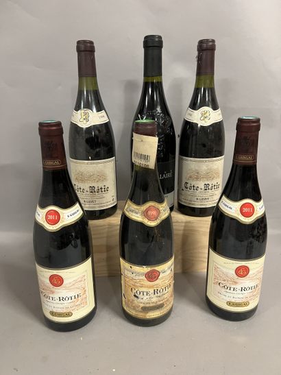 5 bouteilles COTE-ROTIE, ( 2 Guigal 2011:...