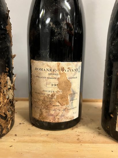 3 bouteilles ROMANEE SAINT-VIVANT, DRC 1991...