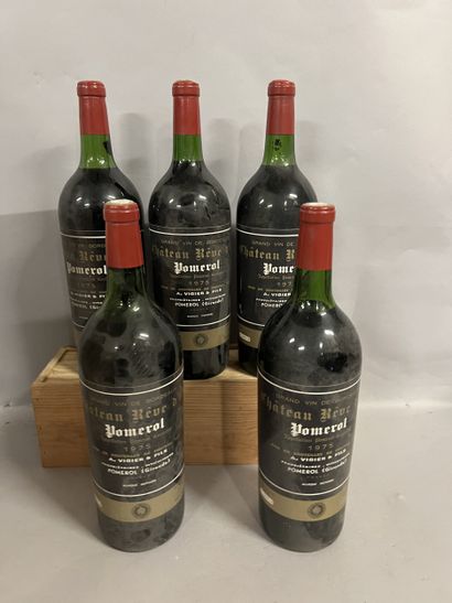 5 magnums Château REVE D'OR, Pomerol 1975...