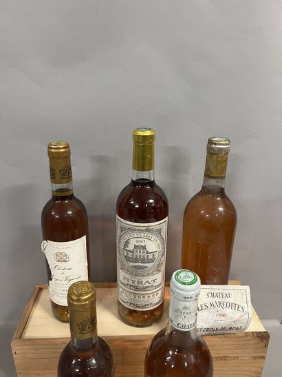 5 bottles BORDEAUX DIVERS, (2 half-litres...