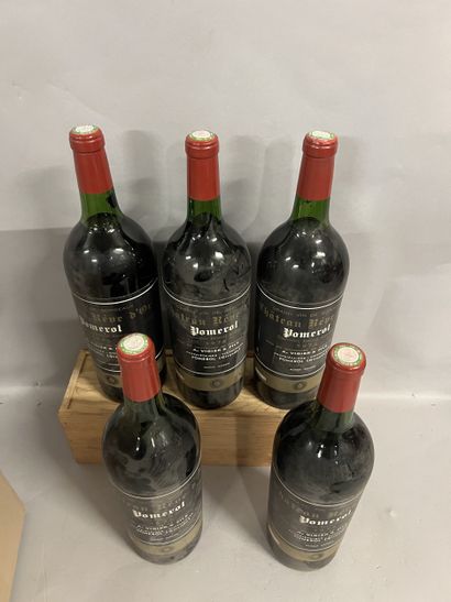 5 magnums Château REVE D'OR, Pomerol 1975...