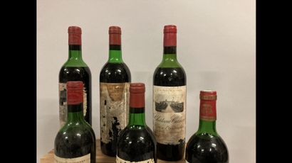 6 bottles BORDEAUX DIVERS (1 Ch. Canon 1976:...