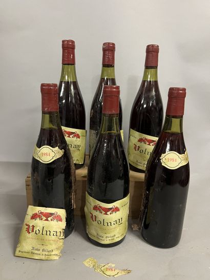 6 bouteilles VOLNAY A. Billard 1984 (eta,...