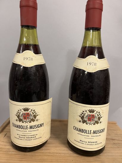 2 bottles CHAMBOLLE-MUSIGNY M. Régnier 1978...