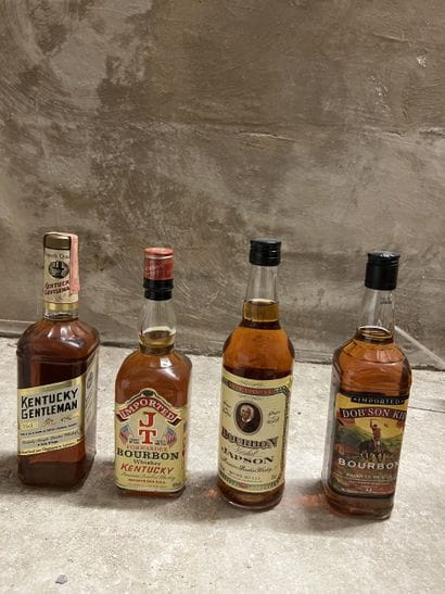 4 bottles BOURBON (Dobson kid, Kentucky Gentleman,...
