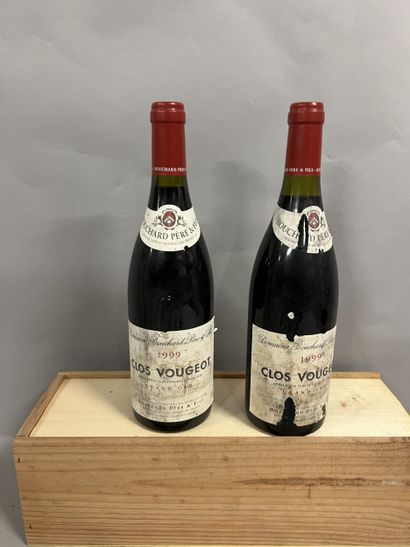 2 bouteilles CLOS VOUGEOT, Bouchard P&F 1999...