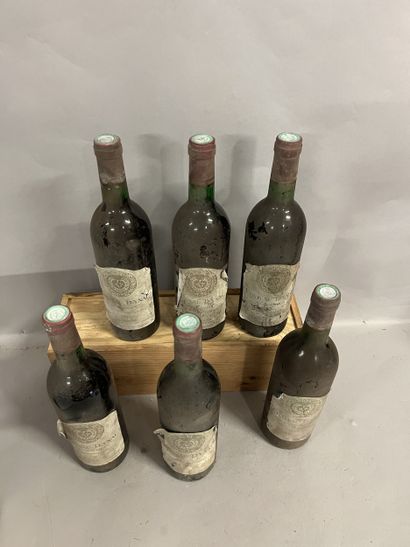 6 bottles Château TEYNAC, Saint-Julien 1976...