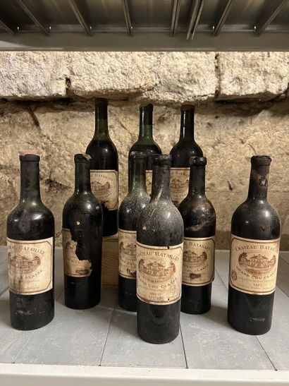 9 bottles Château HAUT BATAILLEY, 5° cru...