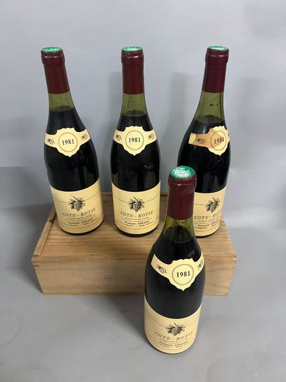 4 bottles COTE-ROTIE, F. Gérard 1981 (3 TLB,...